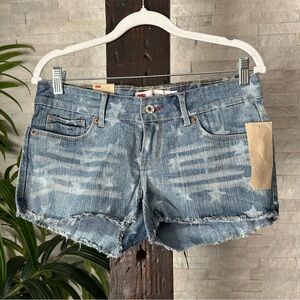 Levi’s Shorty Short Starry Night Cut Off Star Denim Shorts Size 5 New with Tags